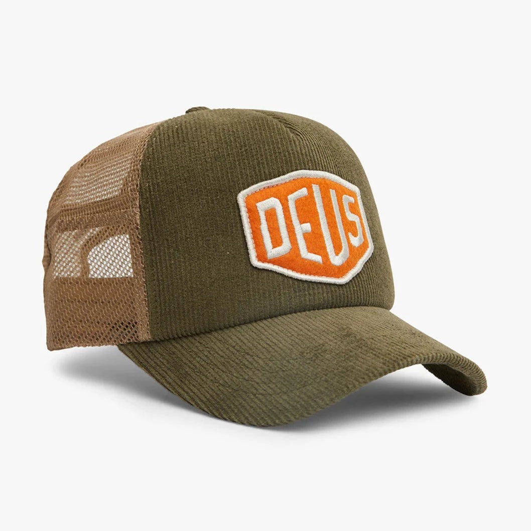 Deus Shield Cord Trucker - Olive