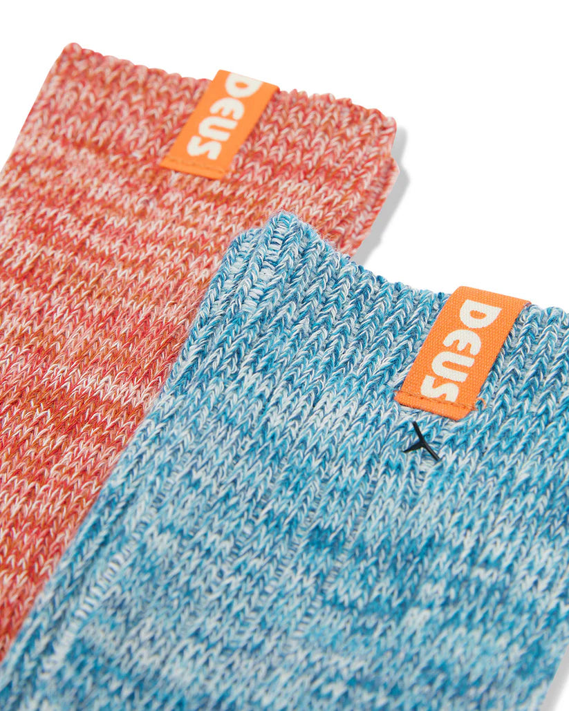 Deus Oil Textured Sock - 2 Pack Multi
