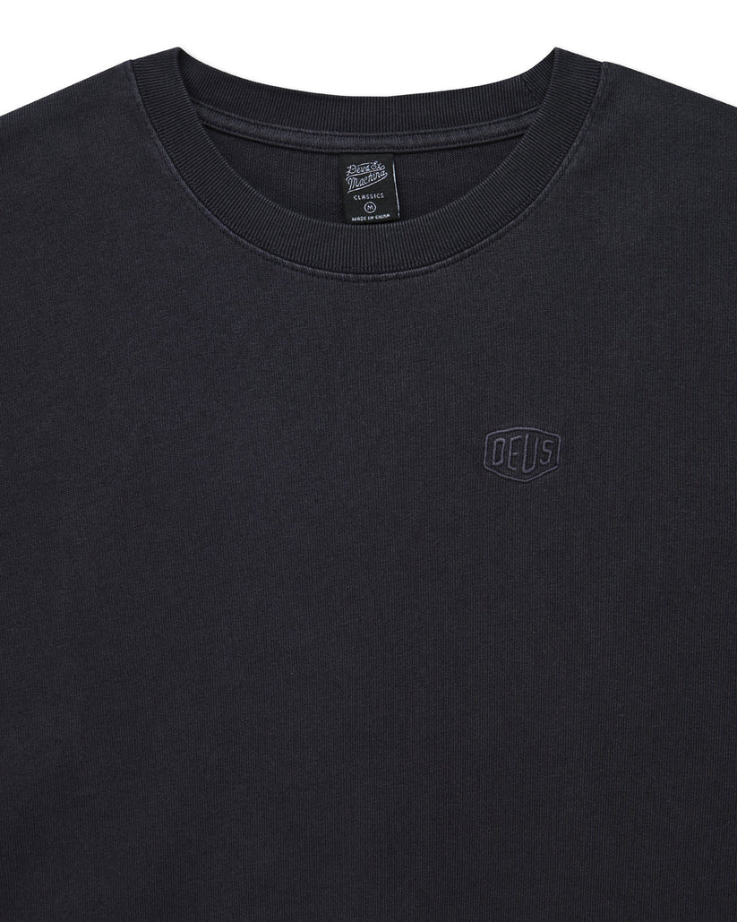 Deus Shield Garment Dyed T-Shirt - Black