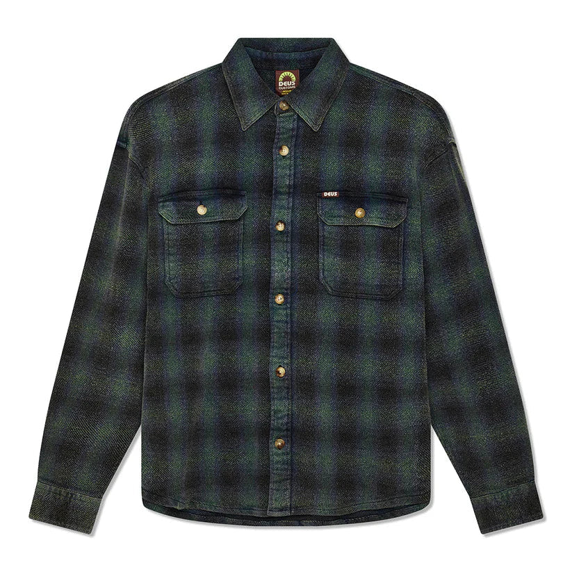 Deus Too Busy To Work Check Shirt - Black Check
