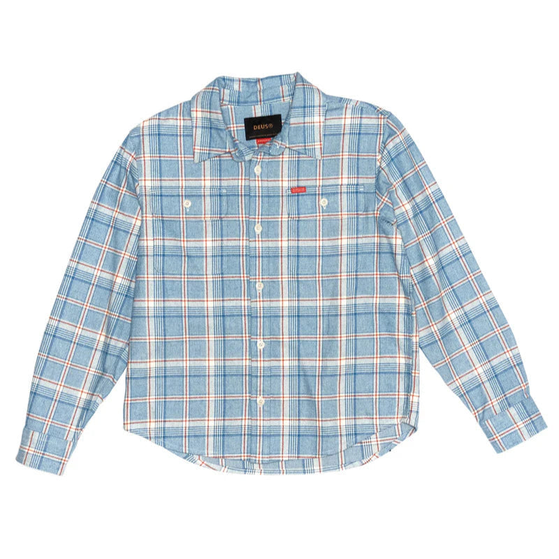Deus Vacay Check Shirt - Sky Blue