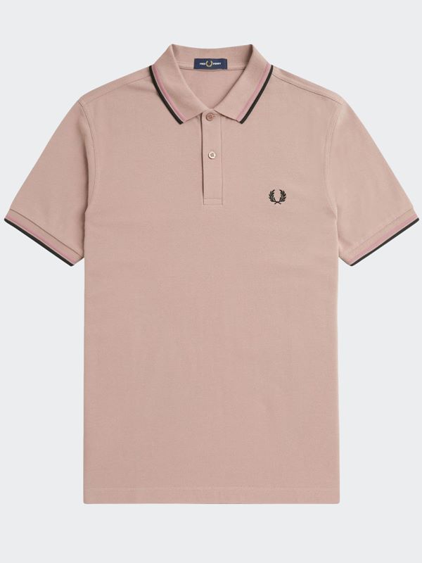 Fred Perry M3600 Polo - Dark Pink / Dusty Rose / Black