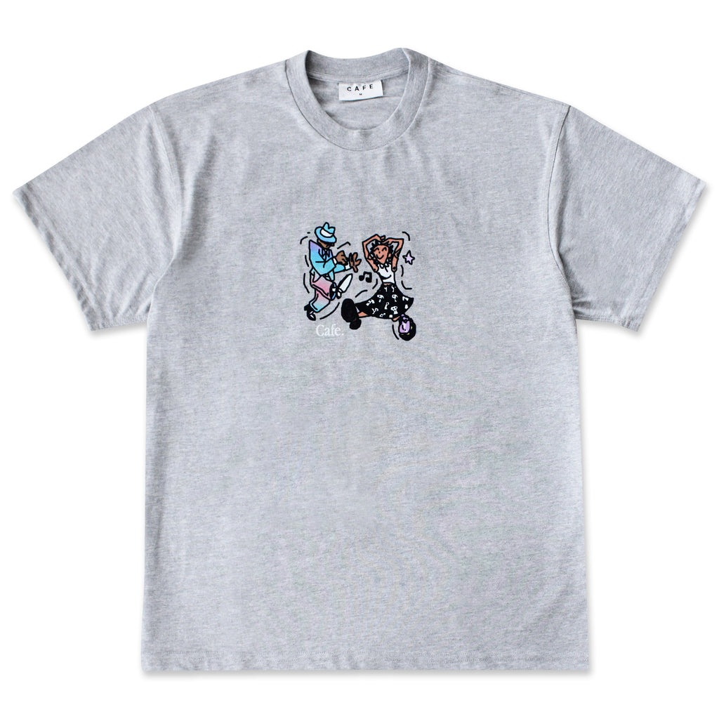 Skate Cafe Dancing T-Shirt - Heather Grey