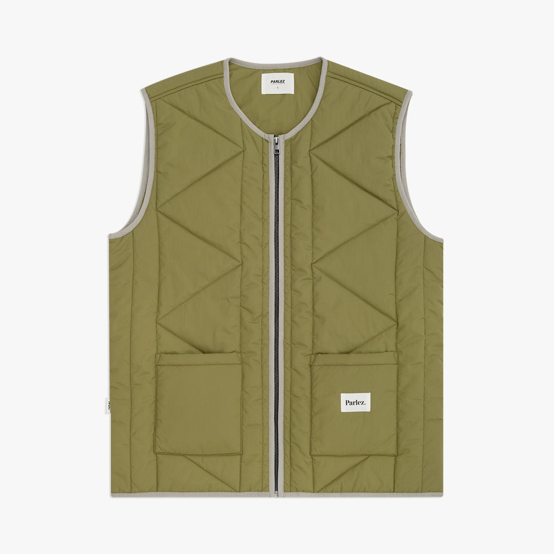 Parlez Elkins Gilet - Olive Green