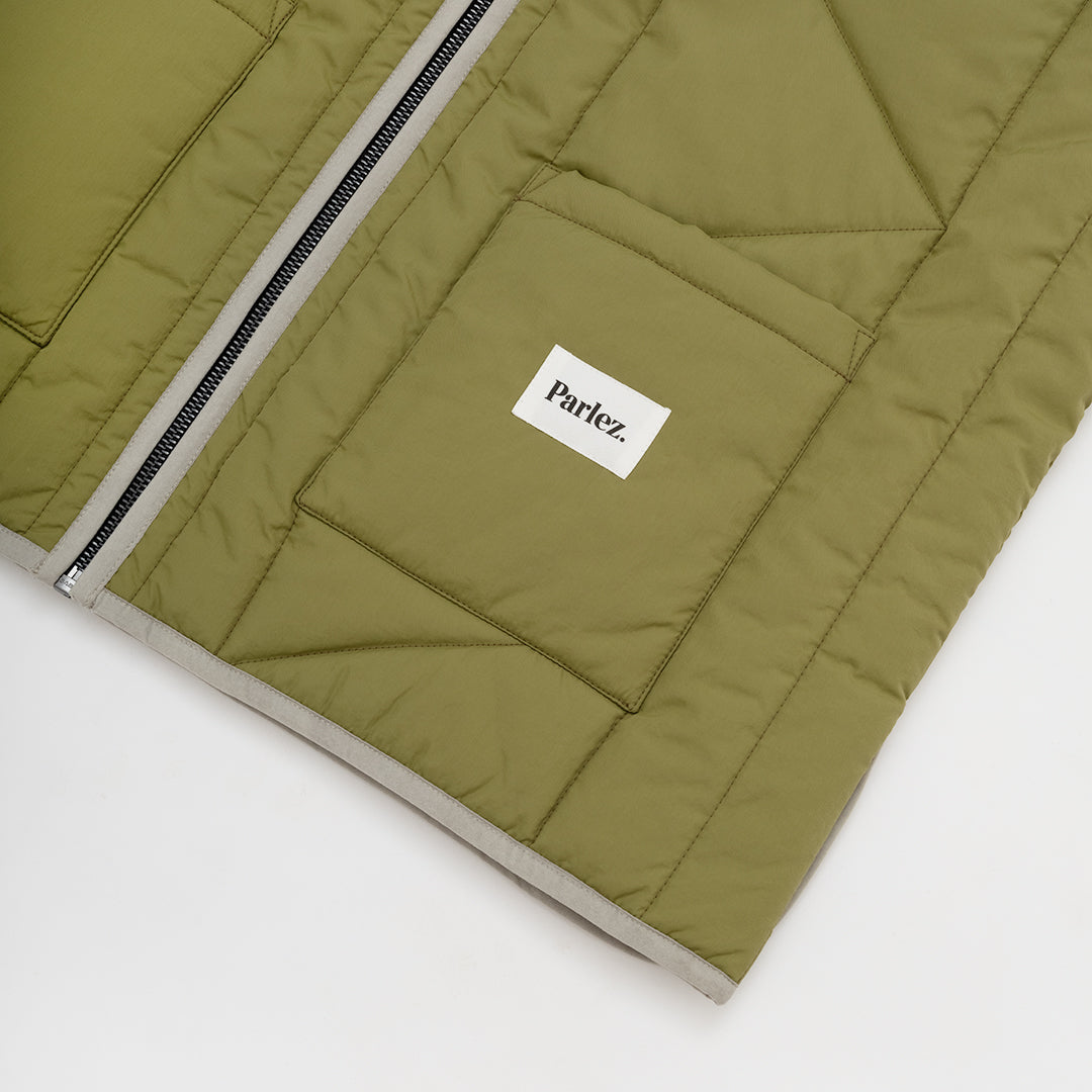 Parlez Elkins Gilet - Olive Green