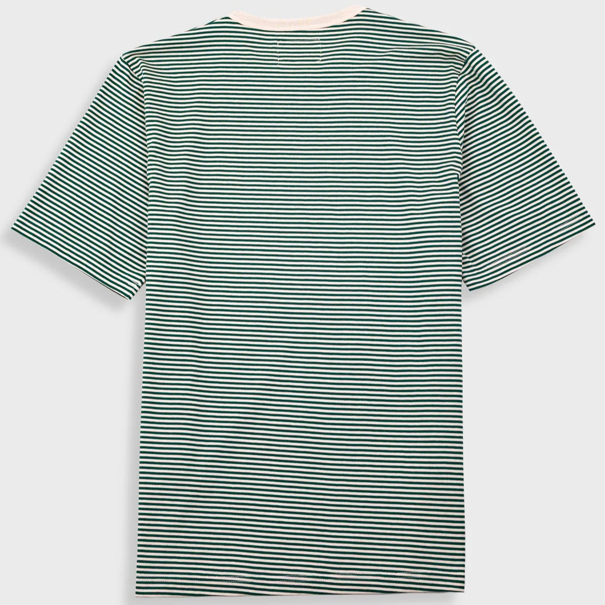 Folk 1X1 Stripe T-Shirt - Pthalo Green / Ecru