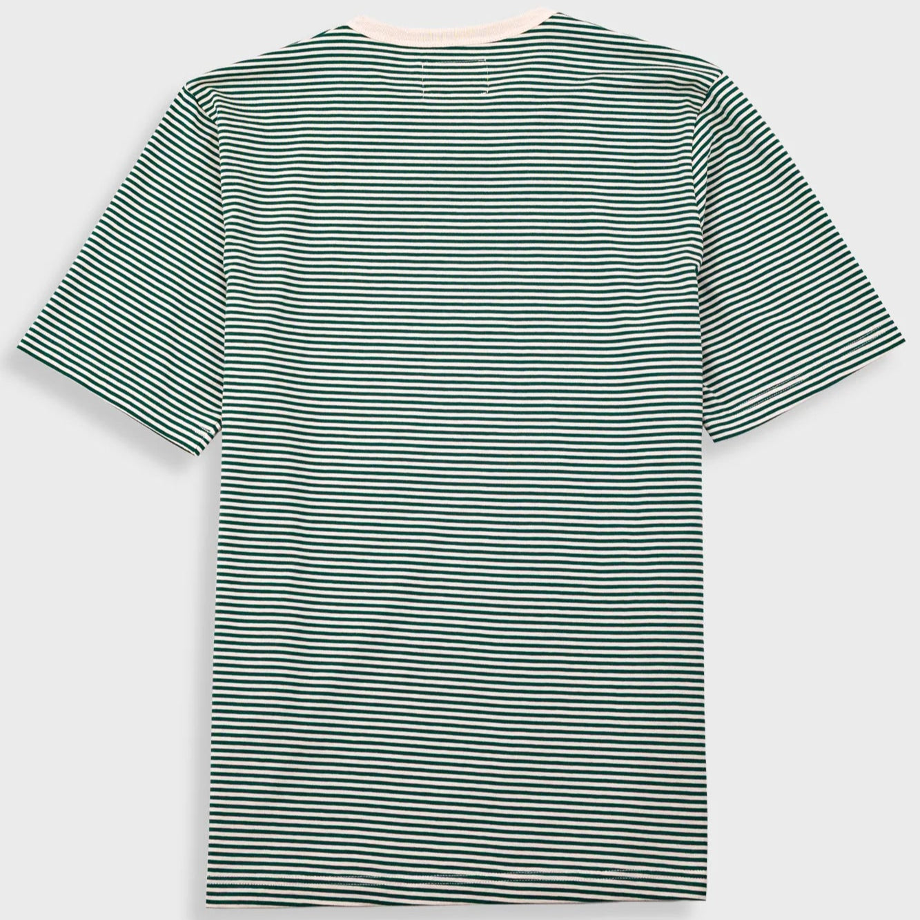 Folk 1X1 Stripe T-Shirt - Pthalo Green / Ecru