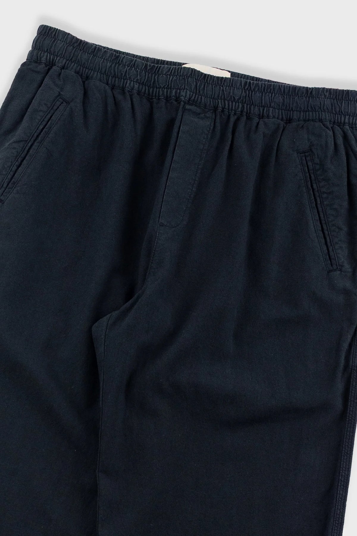 Folk Drawcord Assembly Pant - Black Cotton Linen