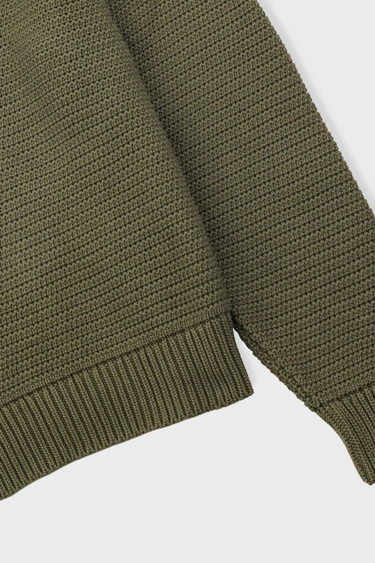 Folk Drop Shoulder Crew - Olive