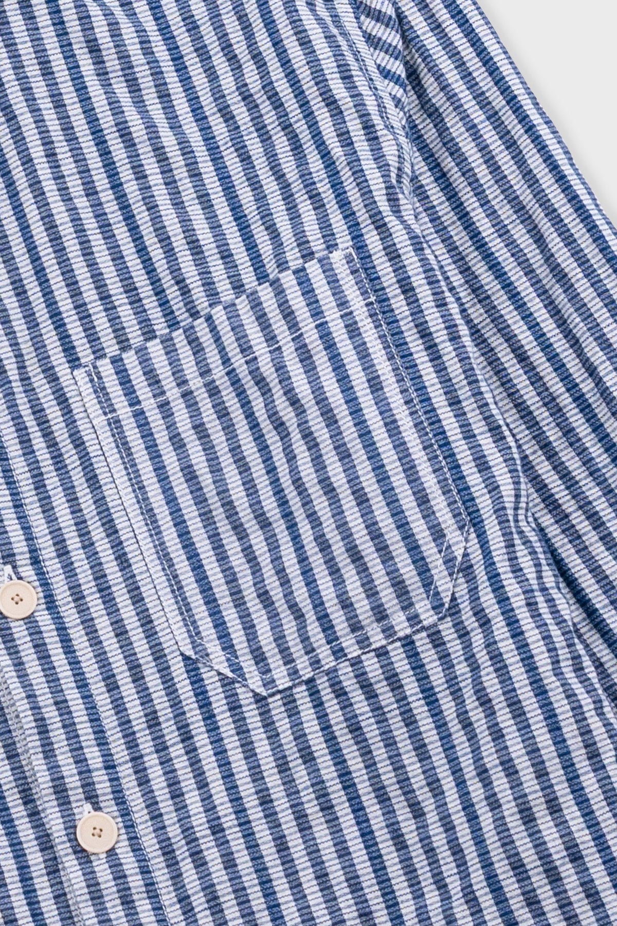 Folk Easy Fit Shirt - Indigo Crinkle Check