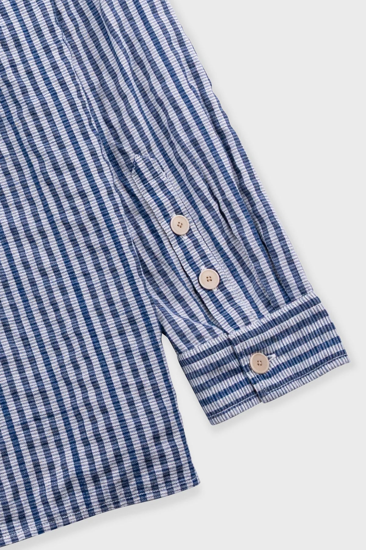 Folk Easy Fit Shirt - Indigo Crinkle Check