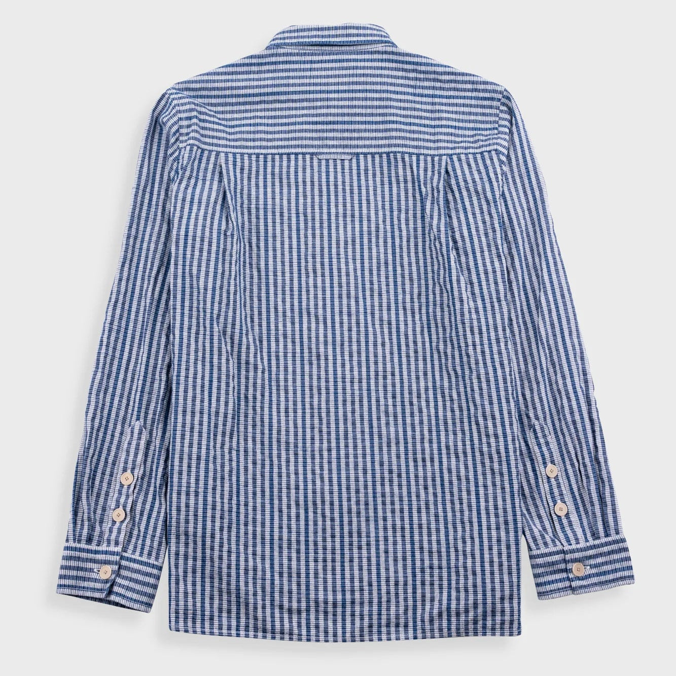 Folk Easy Fit Shirt - Indigo Crinkle Check