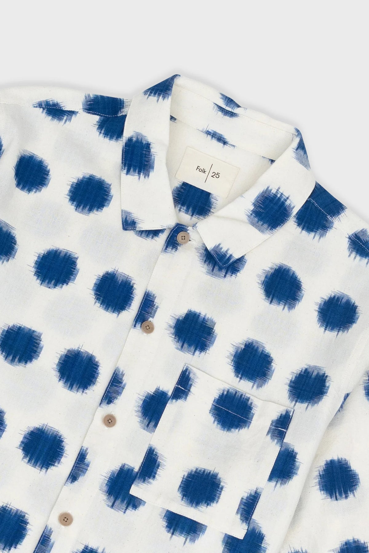 Folk Gabe Shirt - Ecru Ikat
