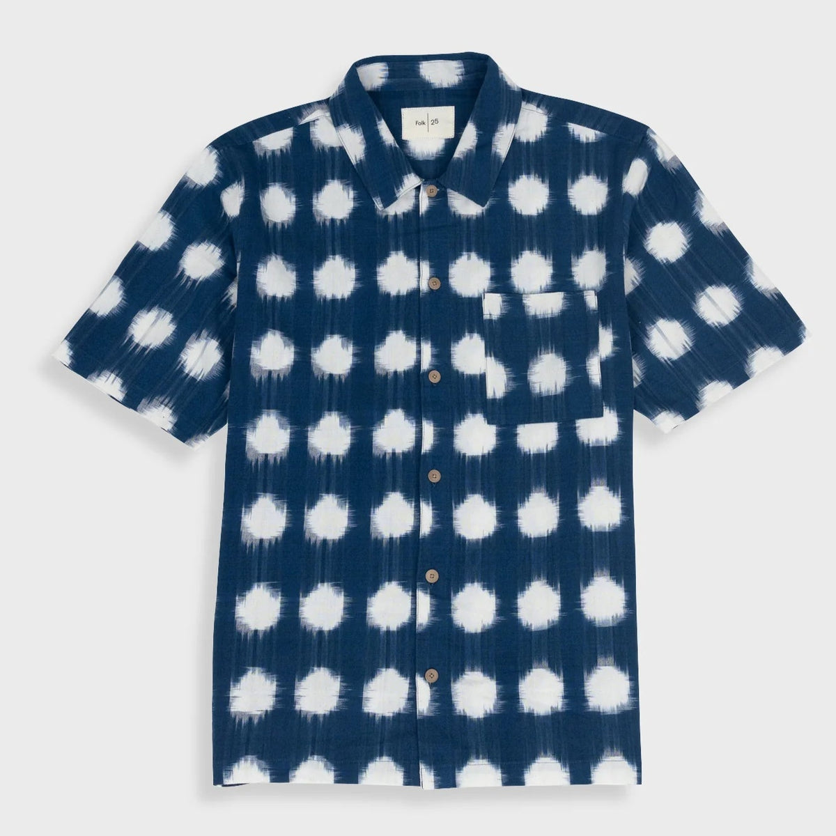 Folk Gabe Shirt - Indigo Ikat
