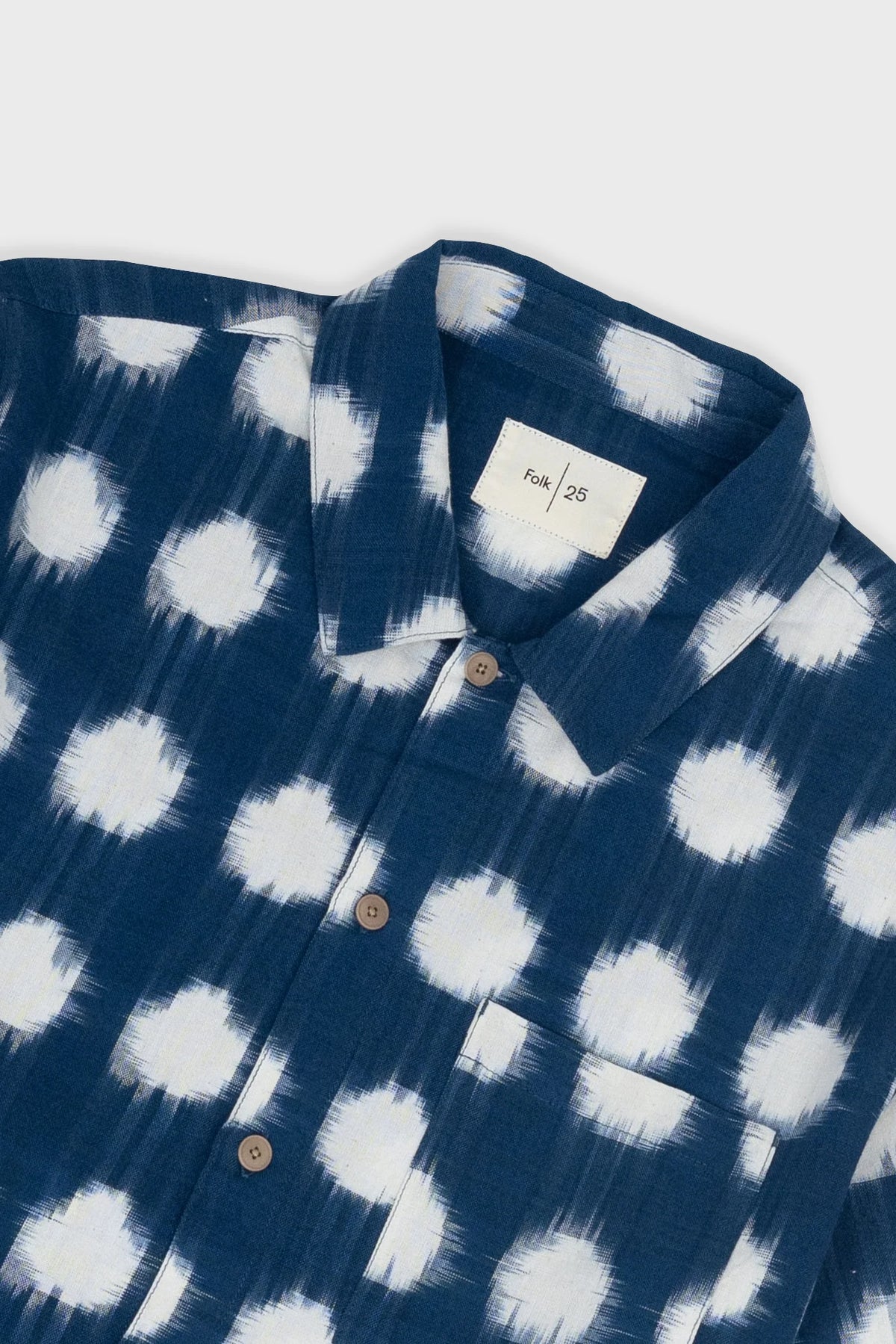 Folk Gabe Shirt - Indigo Ikat