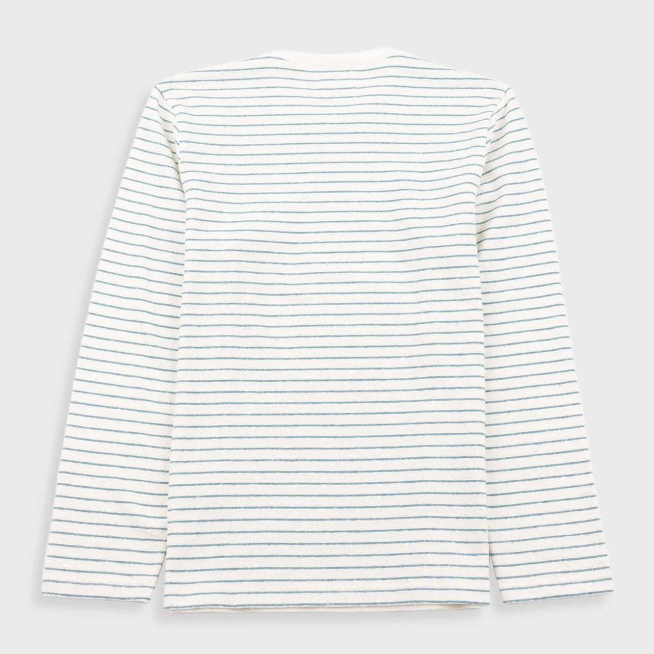 Folk LS Textured Stripe T-Shirt - Ecru / Misty Green