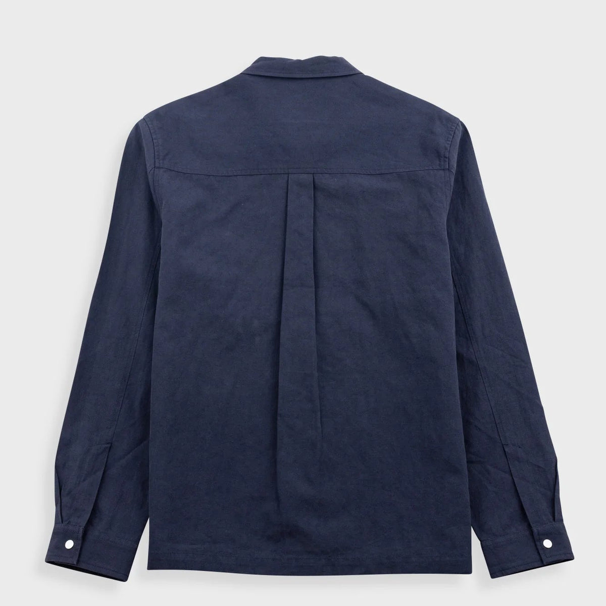 Folk Patch Overshirt - Dark Navy Linen