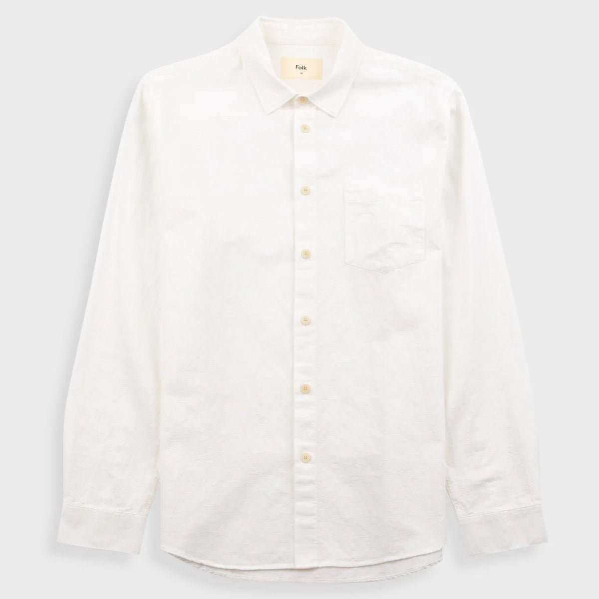 Folk Relaxed Fit Shirt - Ecru Seersucker