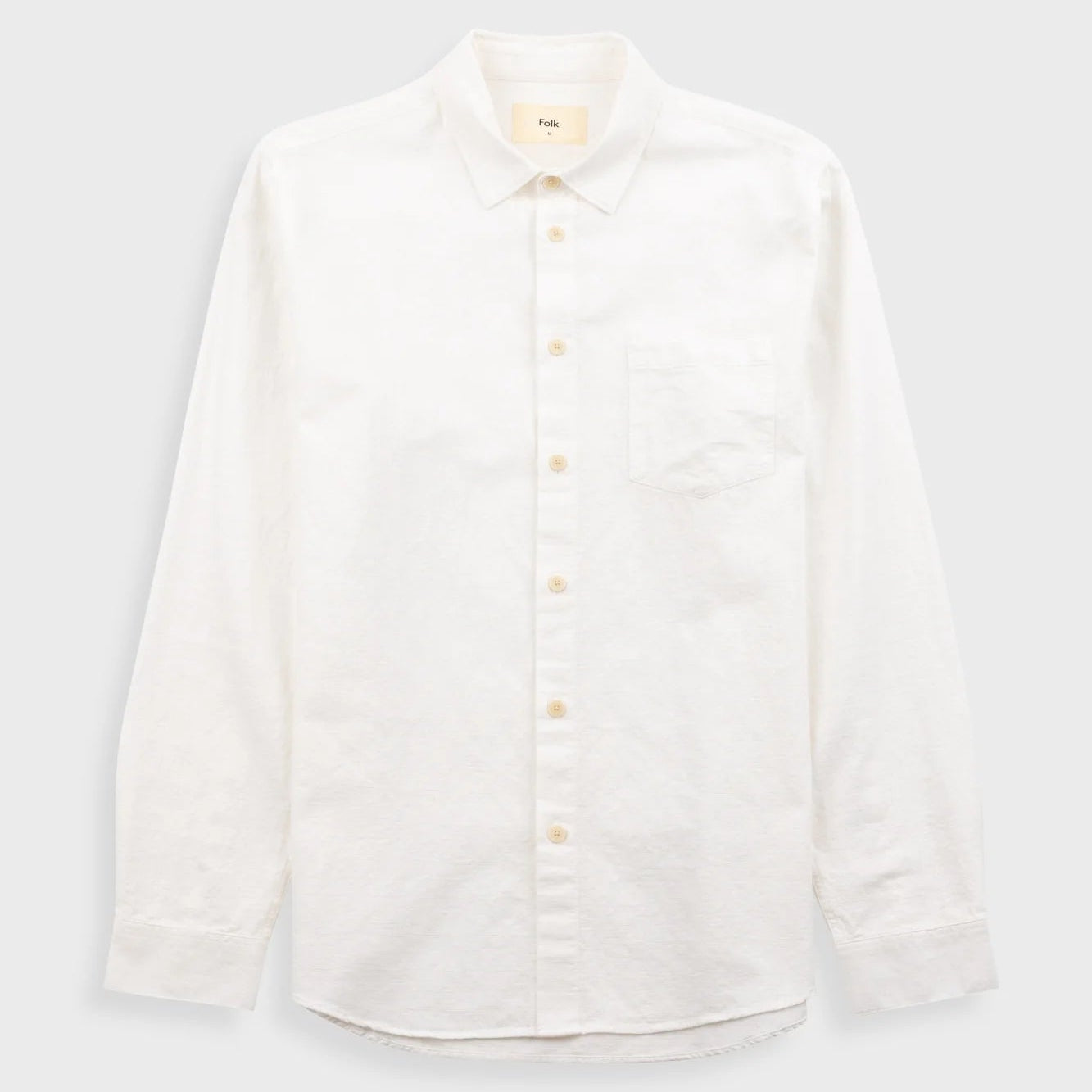 Folk Relaxed Fit Shirt - Ecru Seersucker