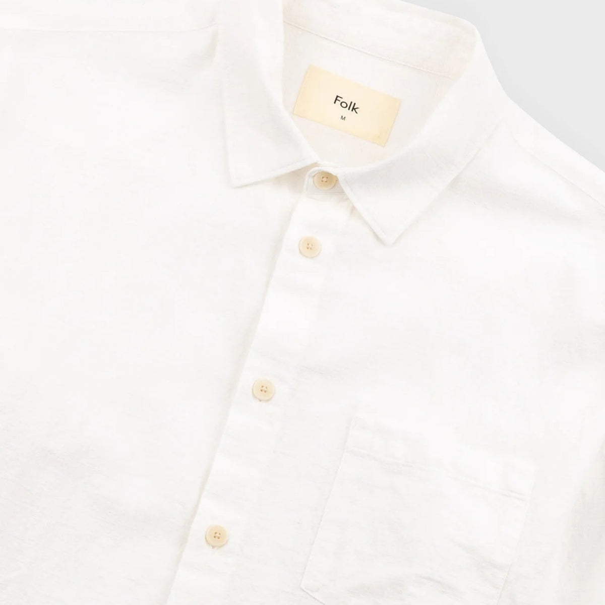 Folk Relaxed Fit Shirt - Ecru Seersucker