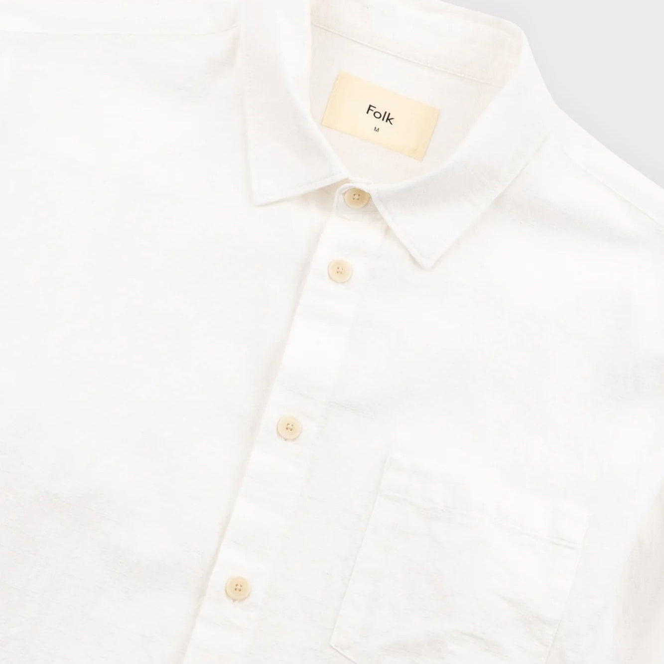 Folk Relaxed Fit Shirt - Ecru Seersucker