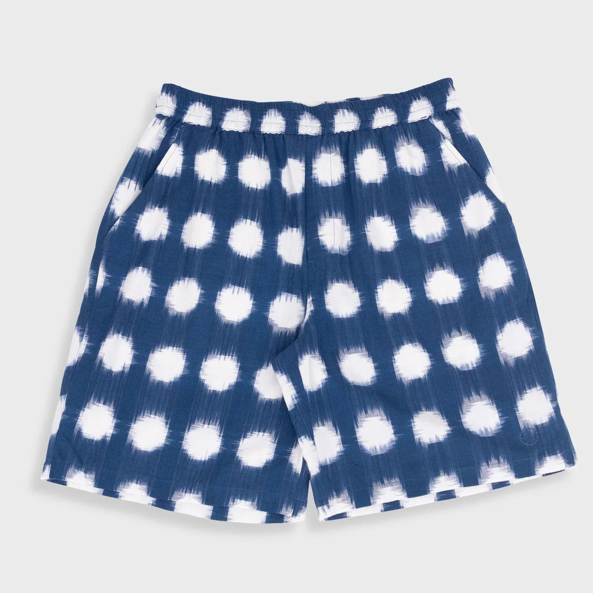 Folk Relaxed Fit Shorts - Indigo Ikat