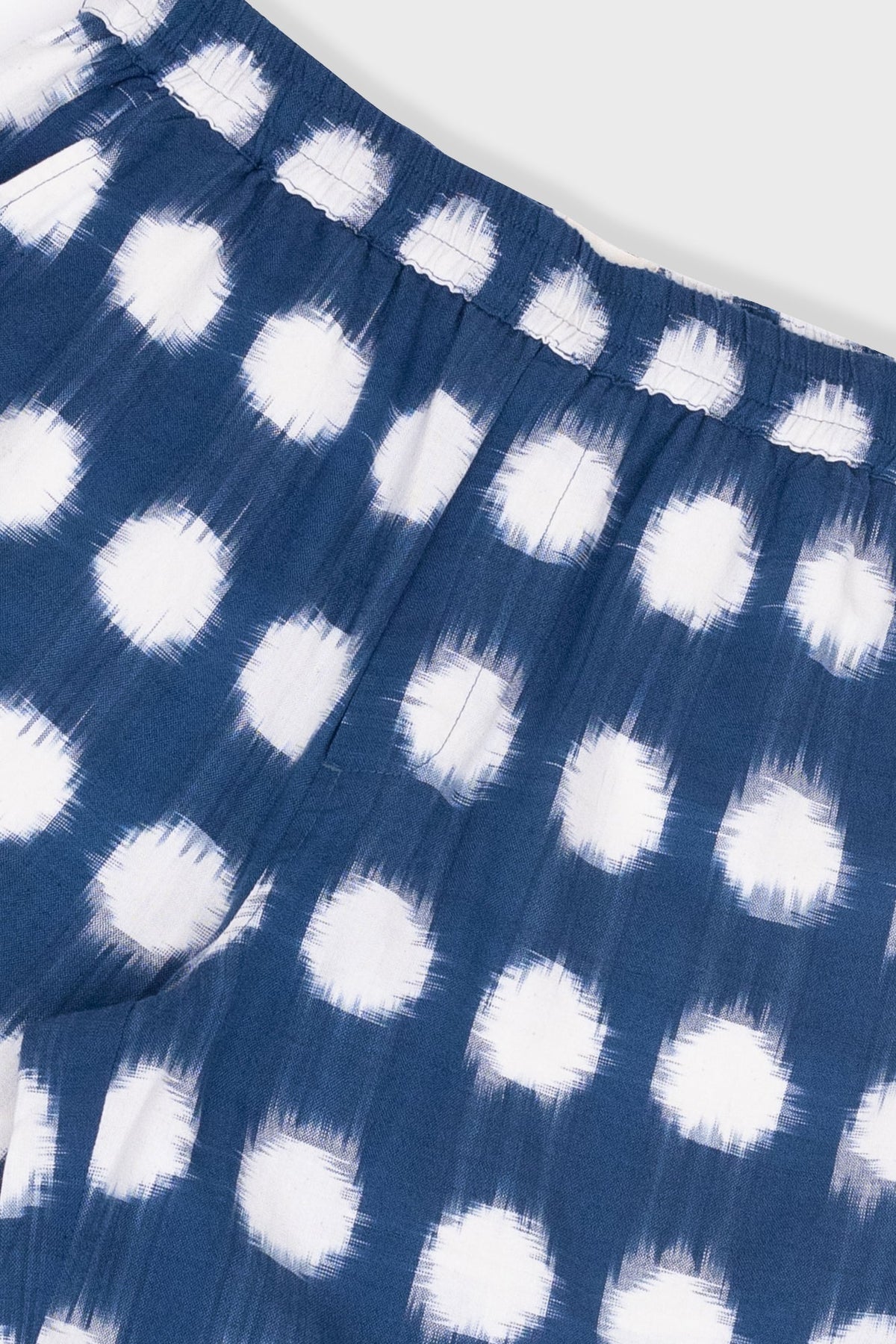 Folk Relaxed Fit Shorts - Indigo Ikat