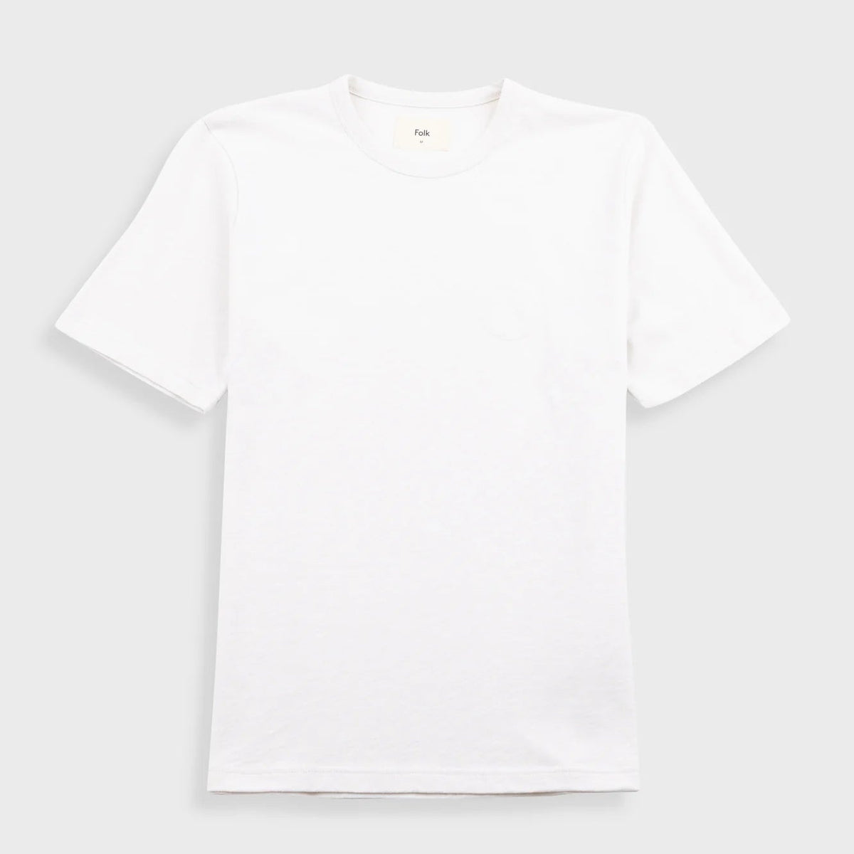 Folk Slub Embroidered T-Shirt - Off White
