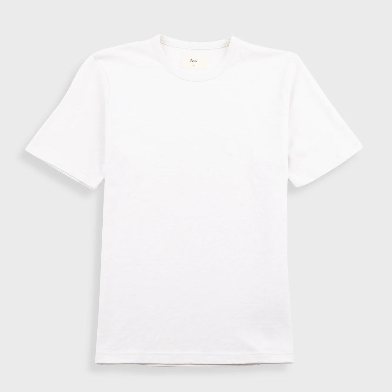 Folk Slub Embroidered T-Shirt - Off White