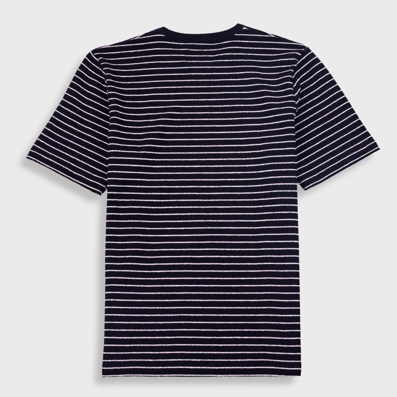 Folk Textured Stripe T-Shirt - Black Ecru