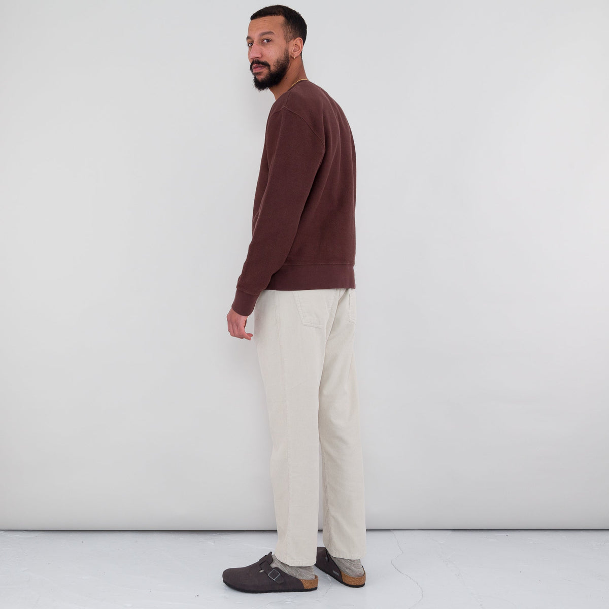 Folk Reverse Boxy Sweat - Fig