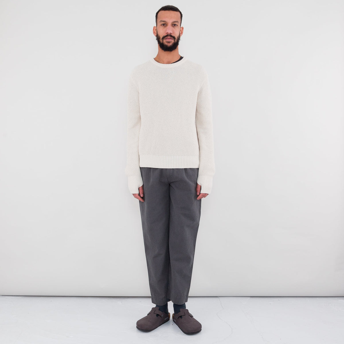 Folk Waffle Crew - Ecru