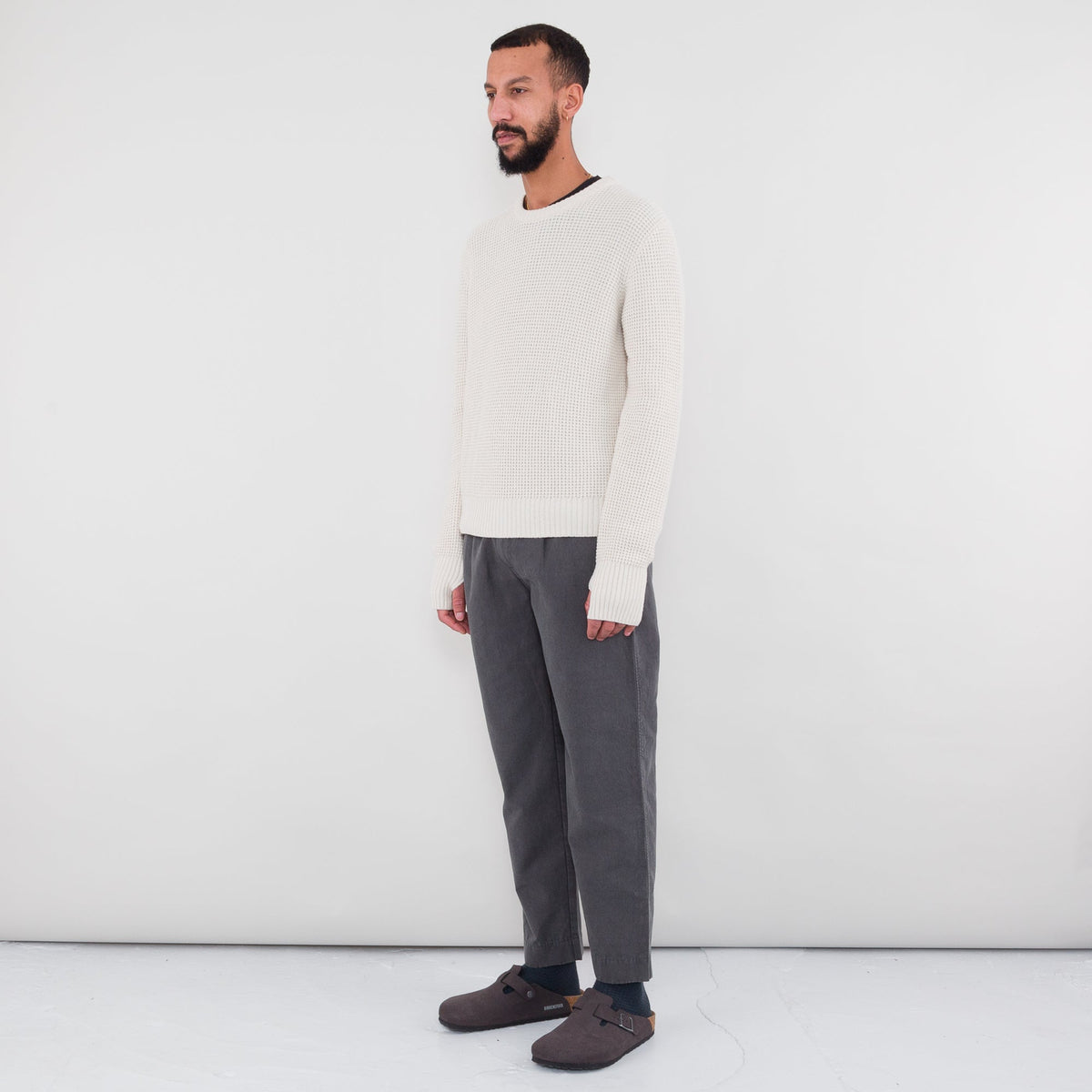 Folk Waffle Crew - Ecru