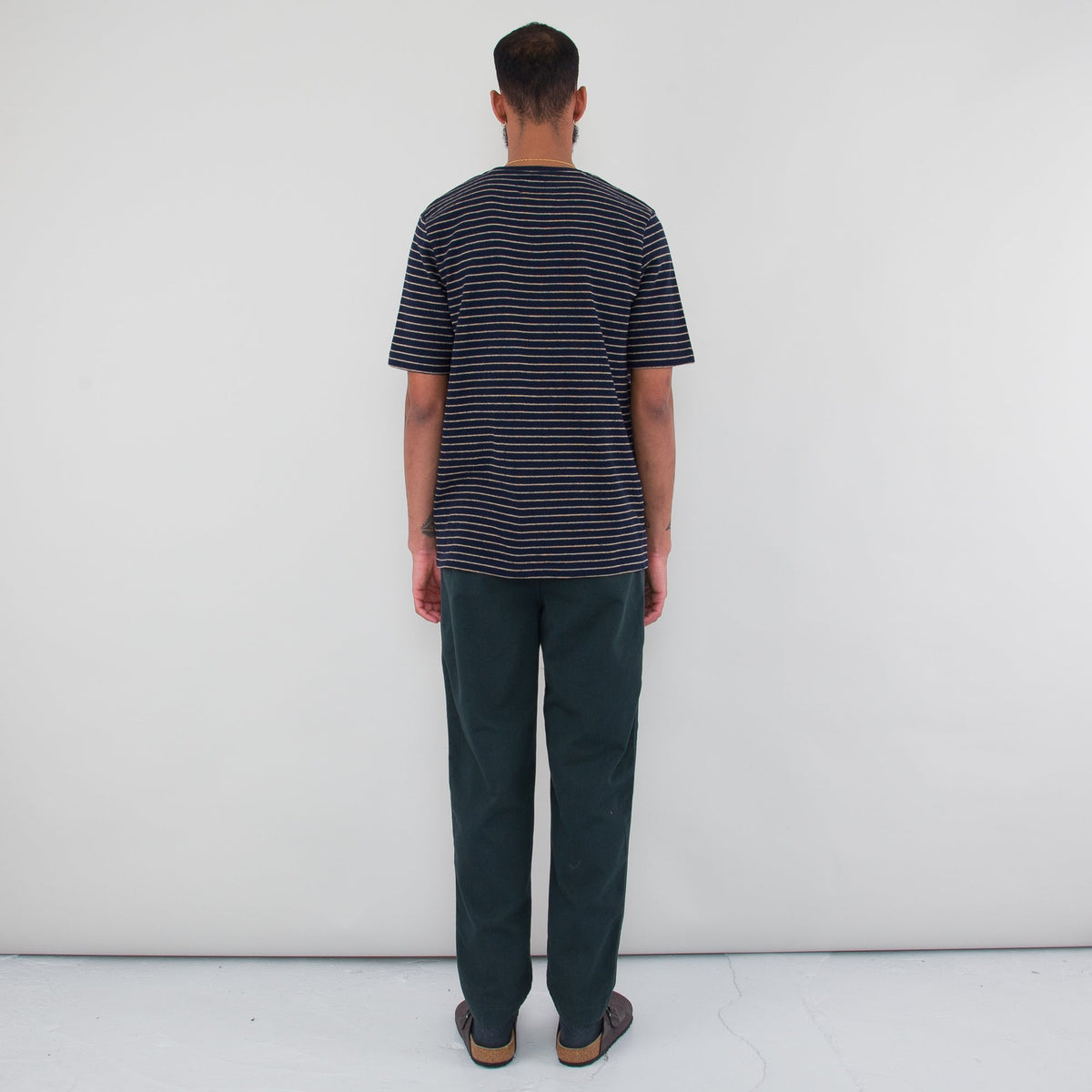Folk Textured Stripe T-Shirt - Navy Stripe