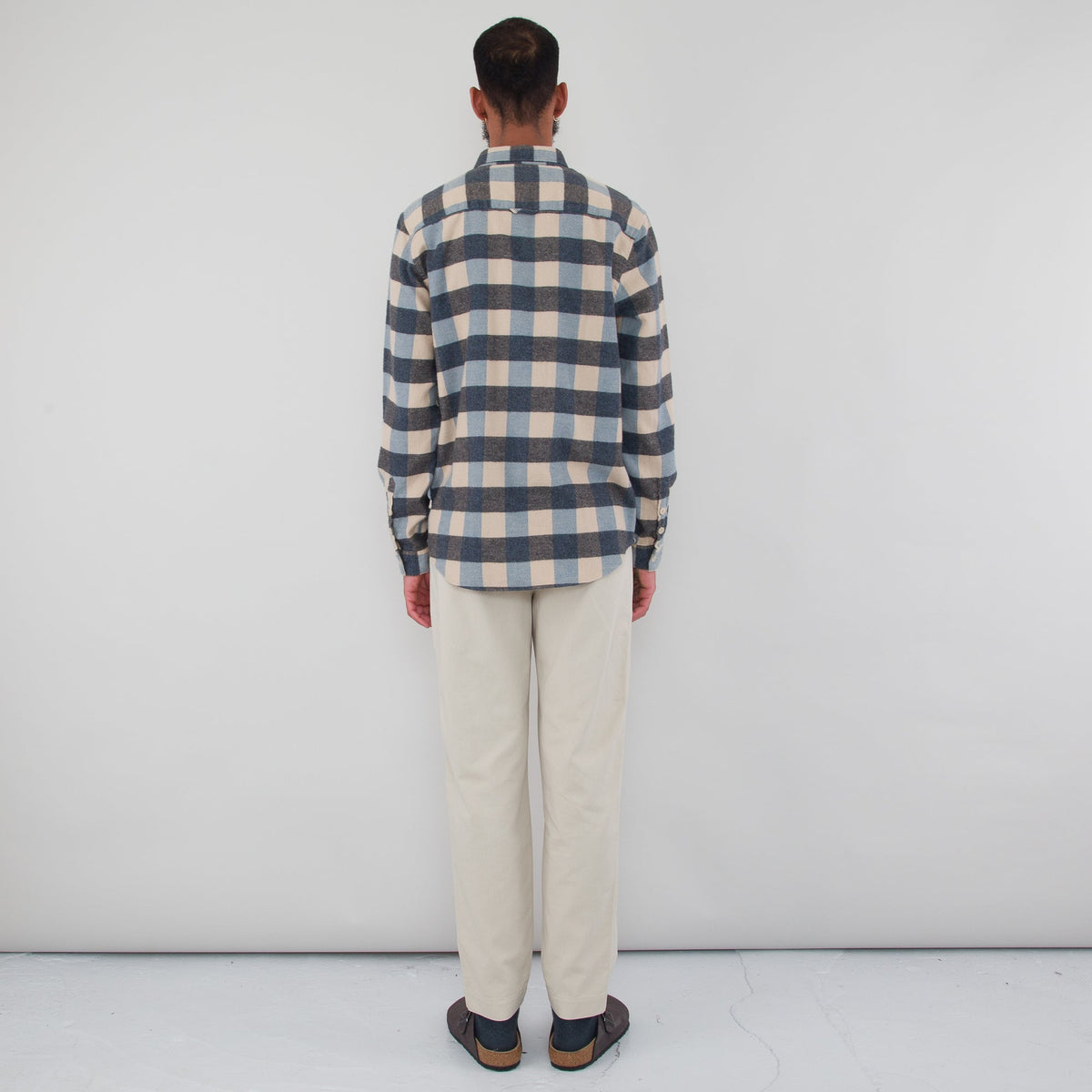 Folk Relaxed Fit Shirt - Blue Flannel Check