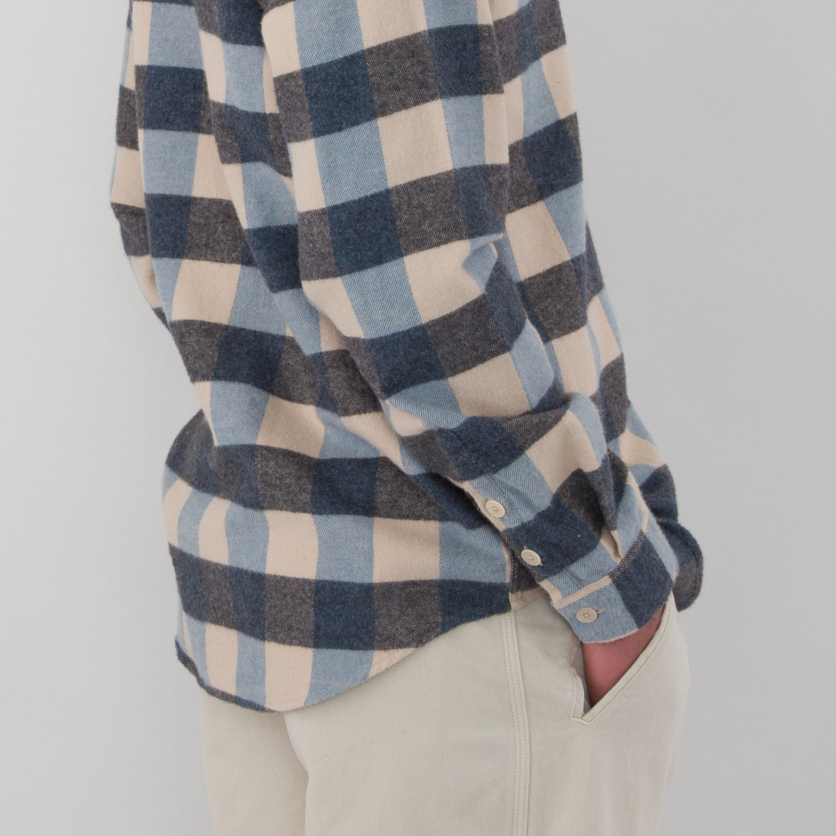 Folk Relaxed Fit Shirt - Blue Flannel Check