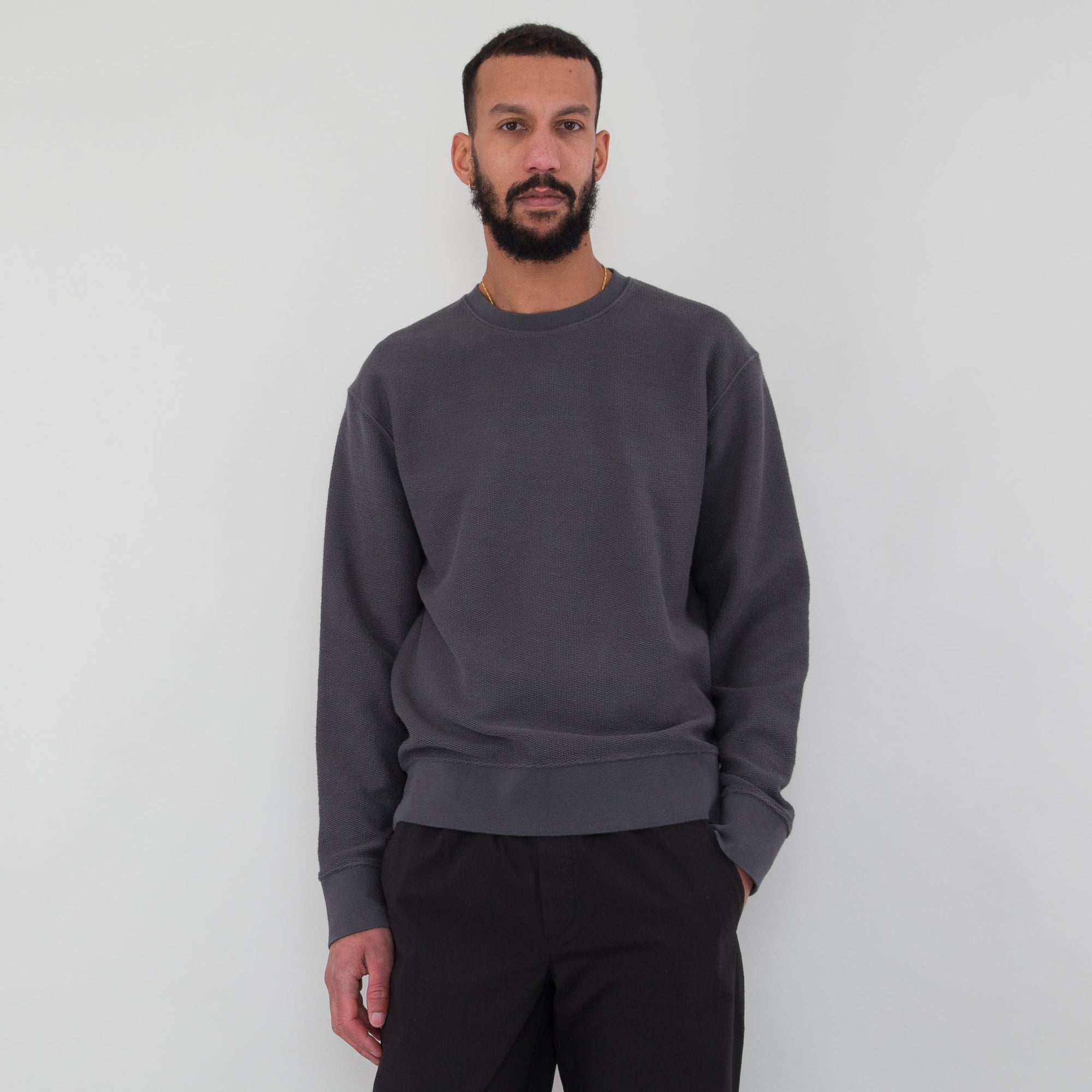 Folk Reverse Boxy Sweat - Slate