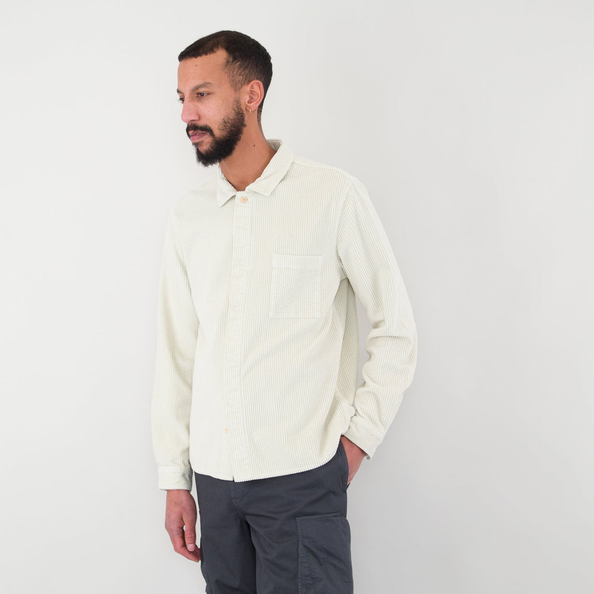 Folk Patch Shirt - Stone Cord