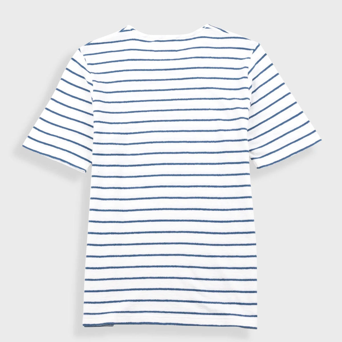 Folk Textured Stripe T-Shirt - Off White / Soft Blue
