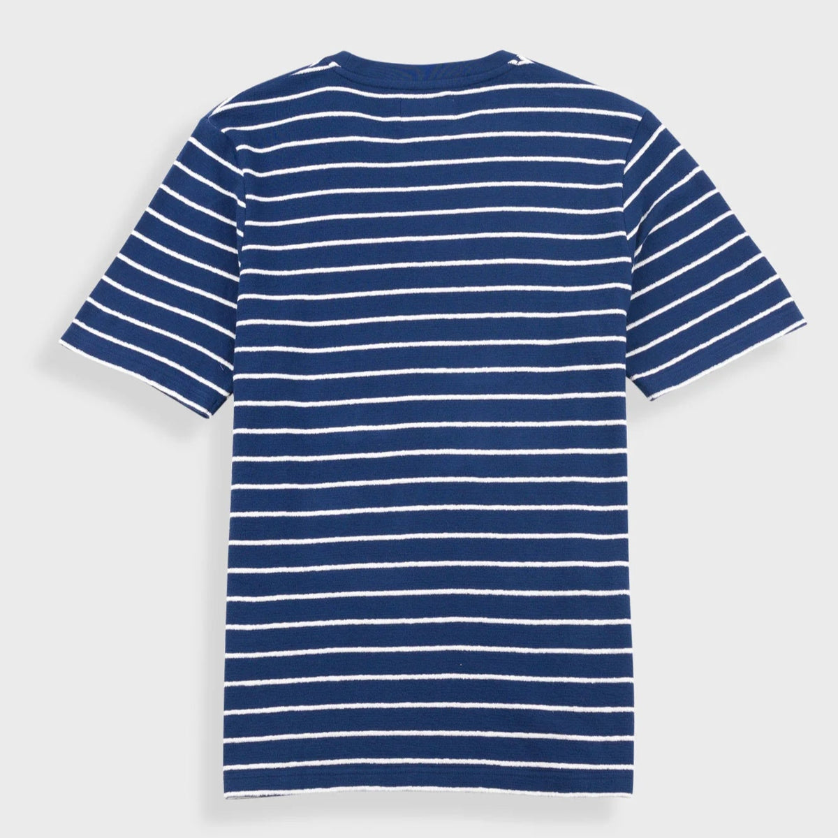 Folk Textured Stripe T-Shirt - Navy / Ecru