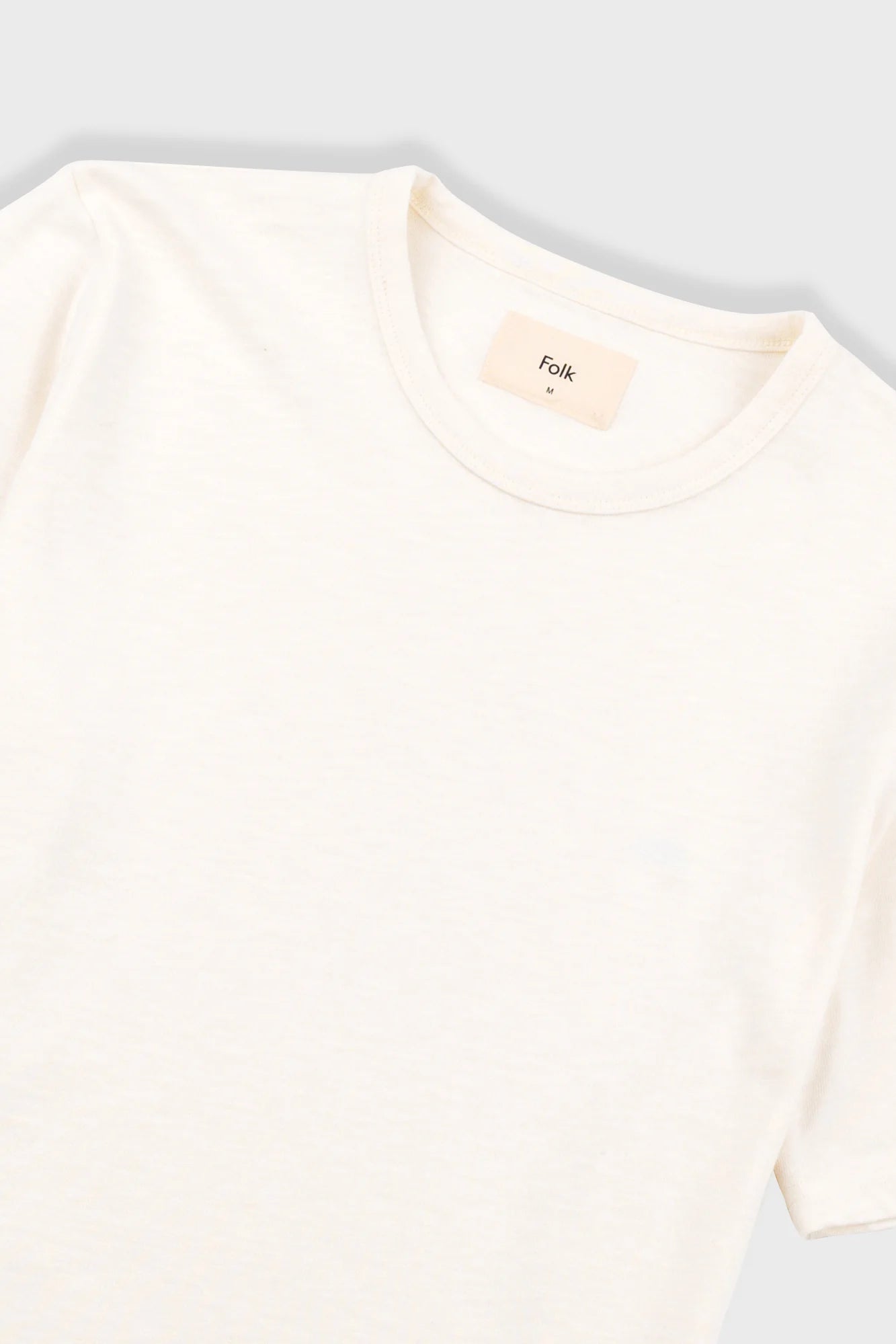 Folk Slub T-Shirt - Ecru / Off White
