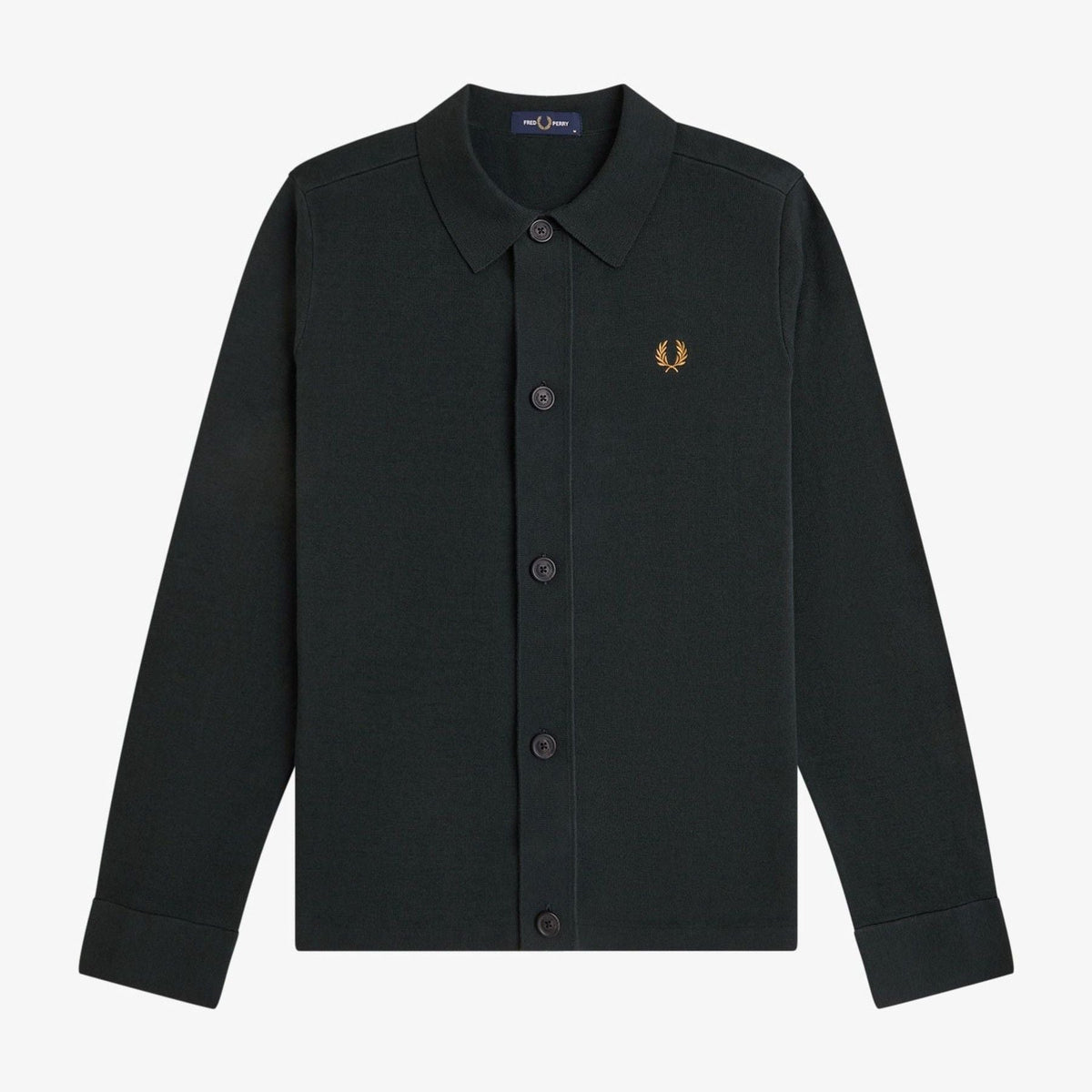 Fred Perry Knitted Overshirt - Black