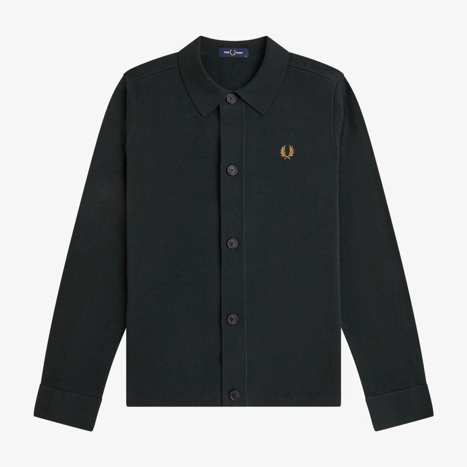 Fred Perry Knitted Overshirt - Black