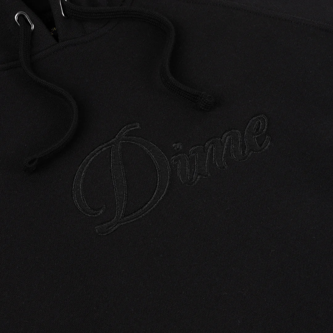 Dime Cursive Hoodie - Black