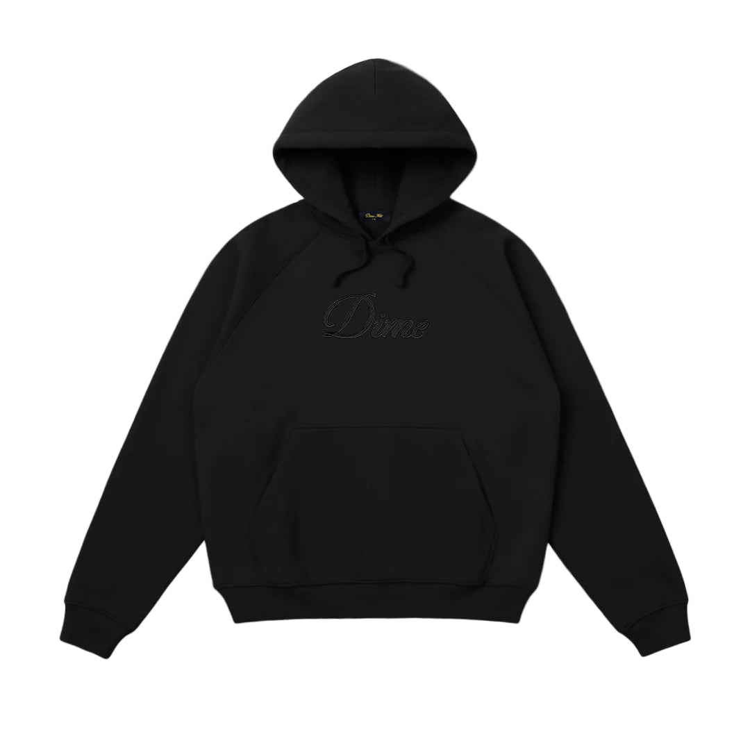 Dime Cursive Hoodie - Black