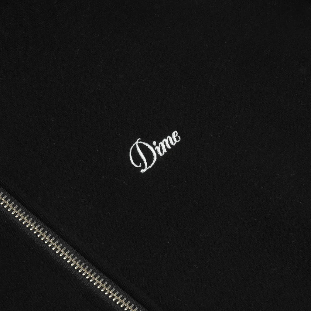 Dime Cursive Small Logo ZipUp - Black