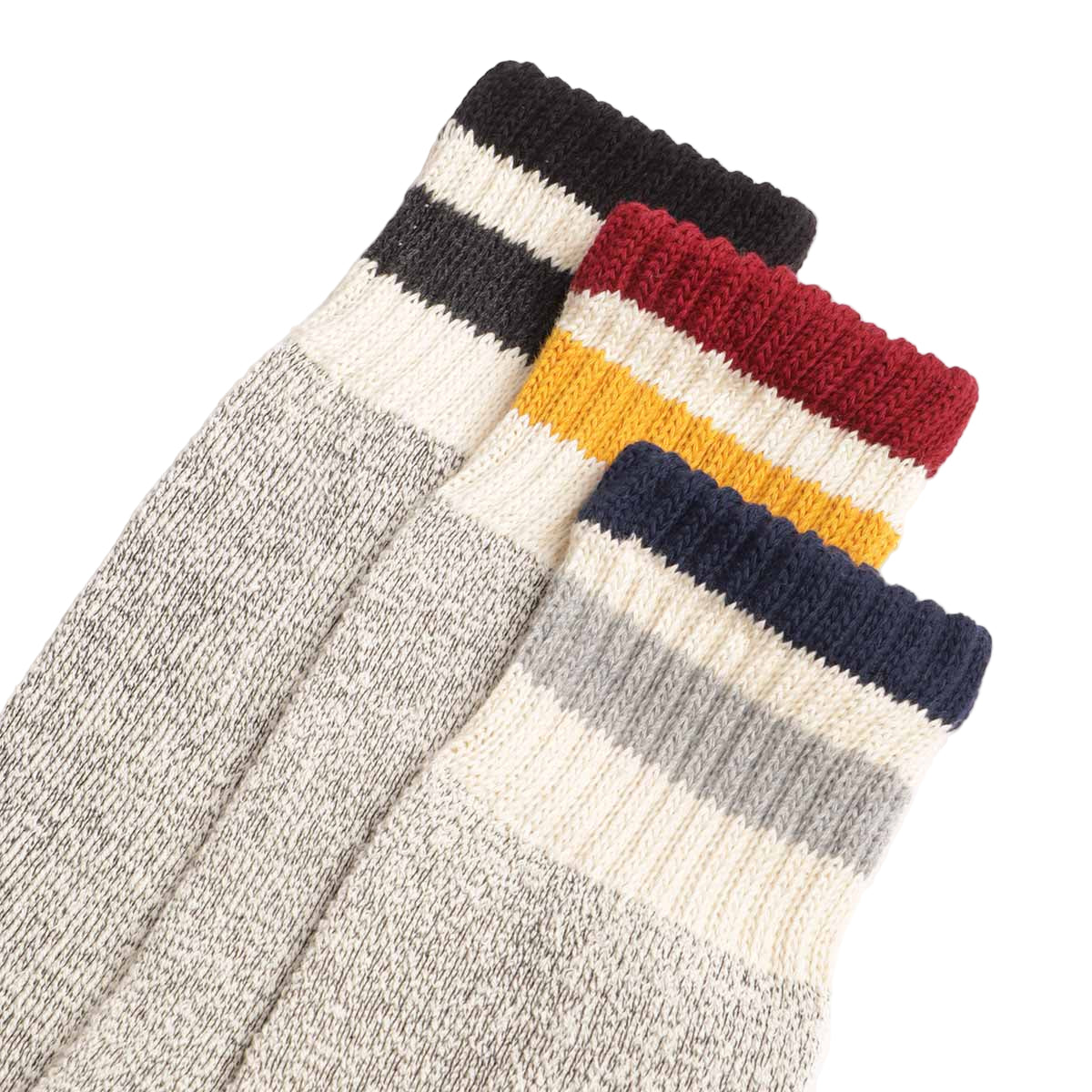 Healthknit 3 Pack Socks - Navy/Wine/Black