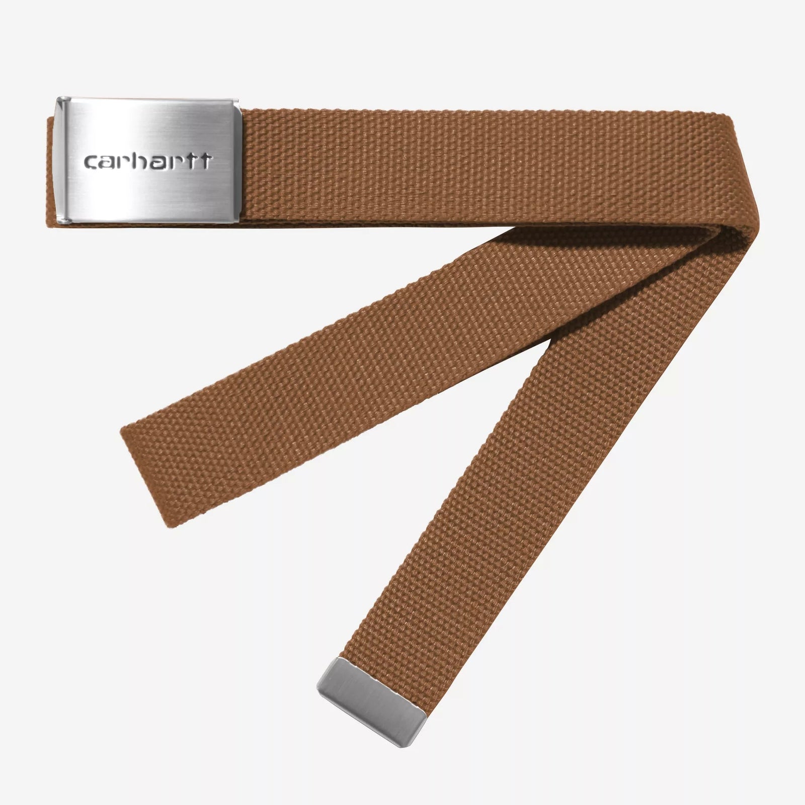 Carhartt WIP Clip Belt Chrome - WIP H Brown