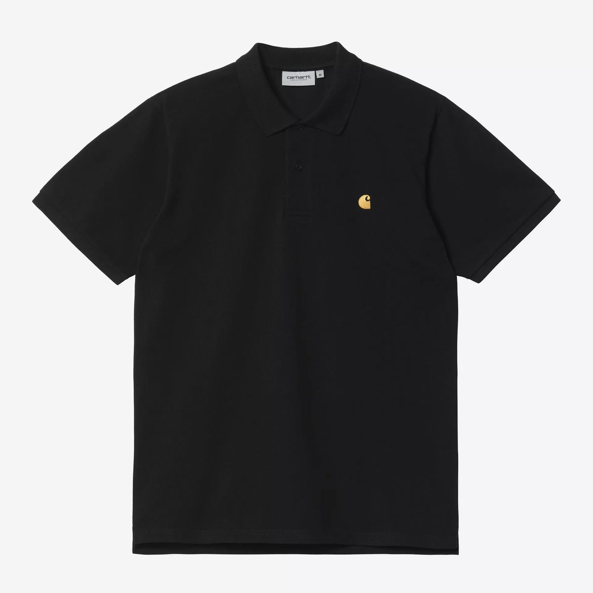 Carhartt WIP Chase Pique Polo - Black / Gold
