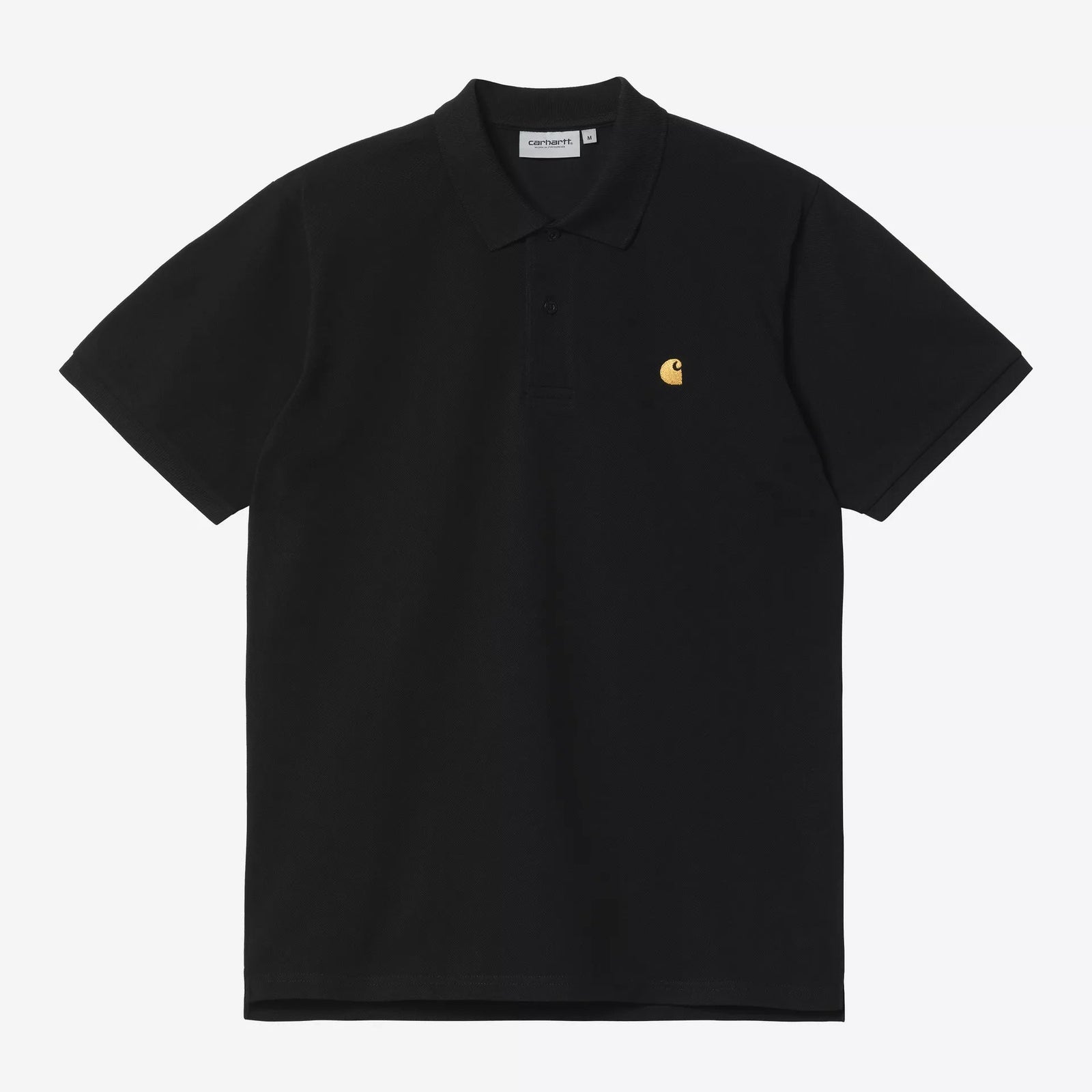 Carhartt WIP Chase Pique Polo - Black / Gold